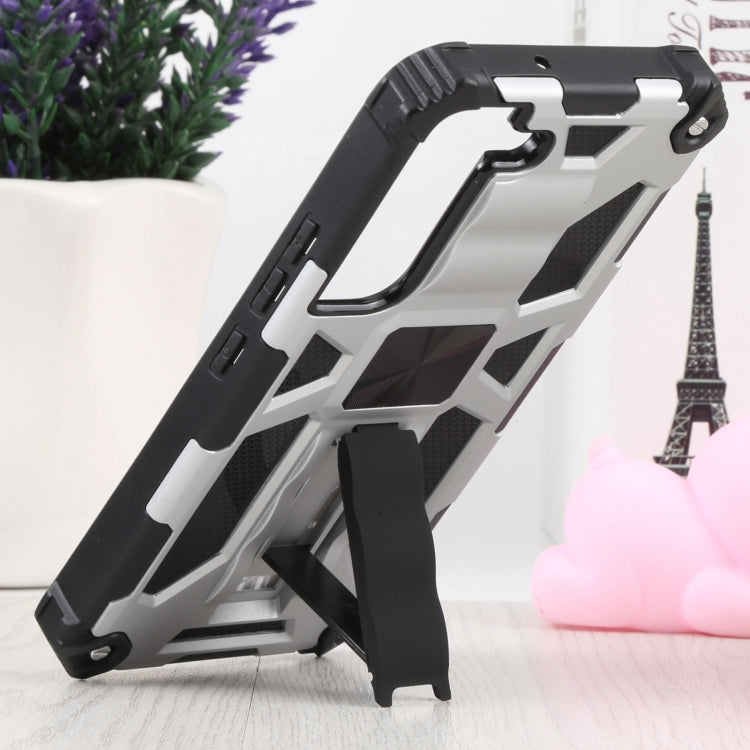For Samsung Galaxy S22 5G Shockproof TPU + PC Magnetic Protective Phone Case with Holder