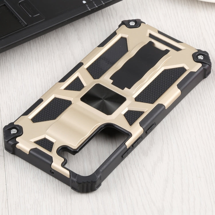 For Samsung Galaxy S22 5G Shockproof TPU + PC Magnetic Protective Phone Case with Holder