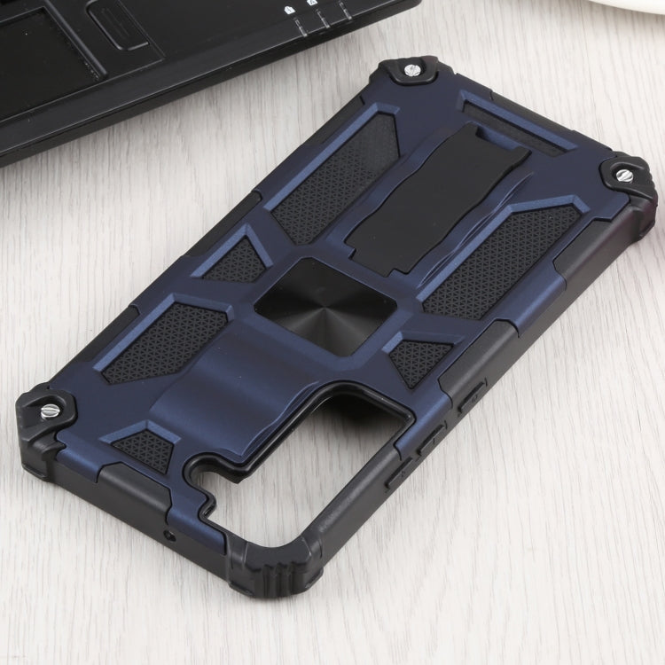 For Samsung Galaxy S22 5G Shockproof TPU + PC Magnetic Protective Phone Case with Holder