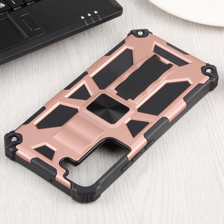 For Samsung Galaxy S22+ 5G Shockproof TPU + PC Magnetic Protective Phone Case with Holder