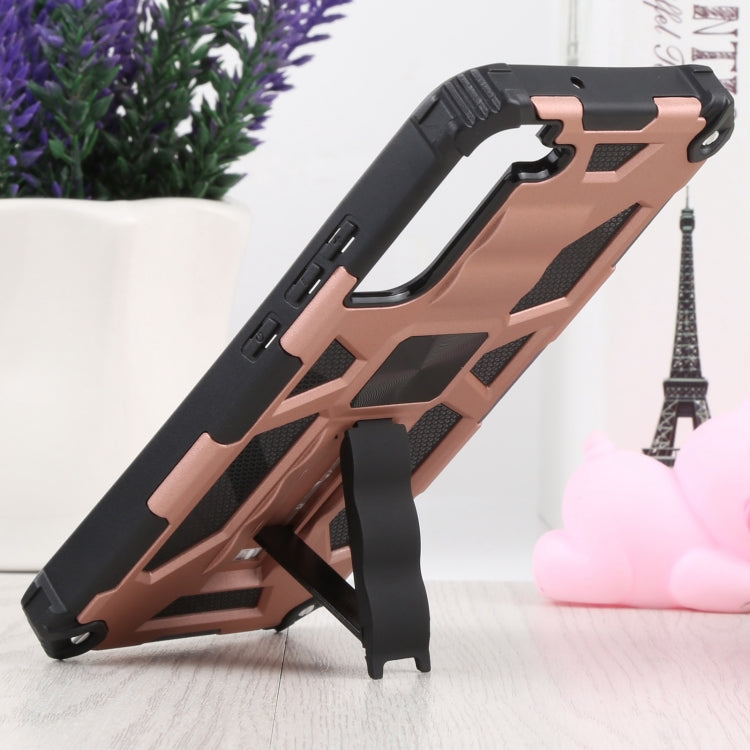 For Samsung Galaxy S22+ 5G Shockproof TPU + PC Magnetic Protective Phone Case with Holder