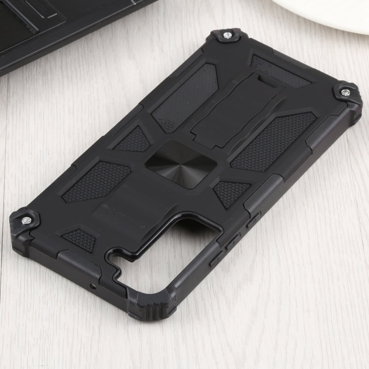 For Samsung Galaxy S22+ 5G Shockproof TPU + PC Magnetic Protective Phone Case with Holder