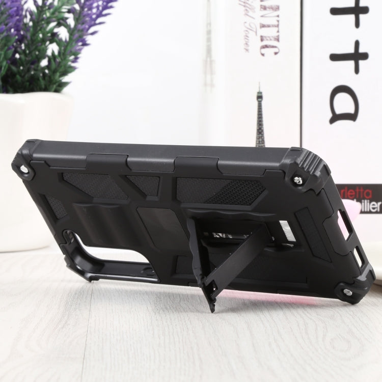 For Samsung Galaxy S22+ 5G Shockproof TPU + PC Magnetic Protective Phone Case with Holder
