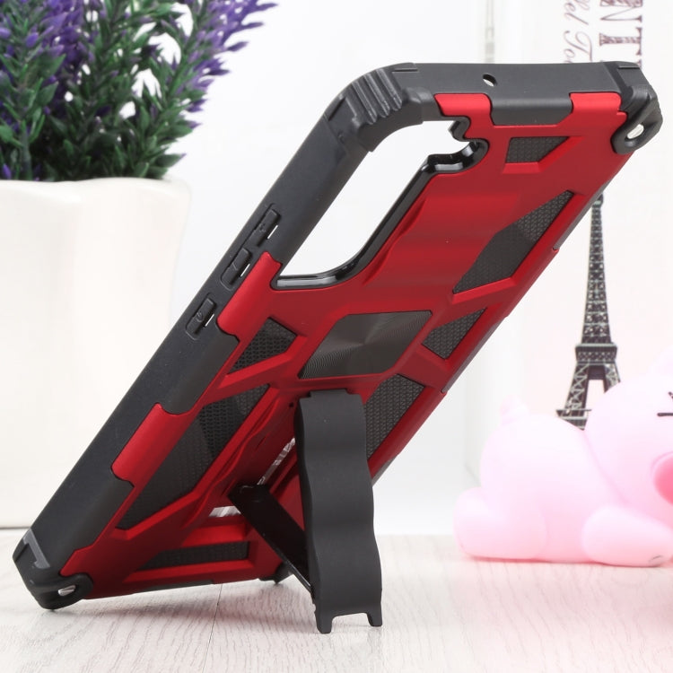 For Samsung Galaxy S22+ 5G Shockproof TPU + PC Magnetic Protective Phone Case with Holder
