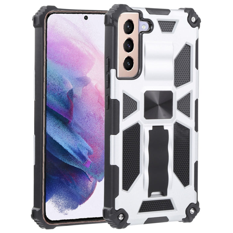 For Samsung Galaxy S22+ 5G Shockproof TPU + PC Magnetic Protective Phone Case with Holder