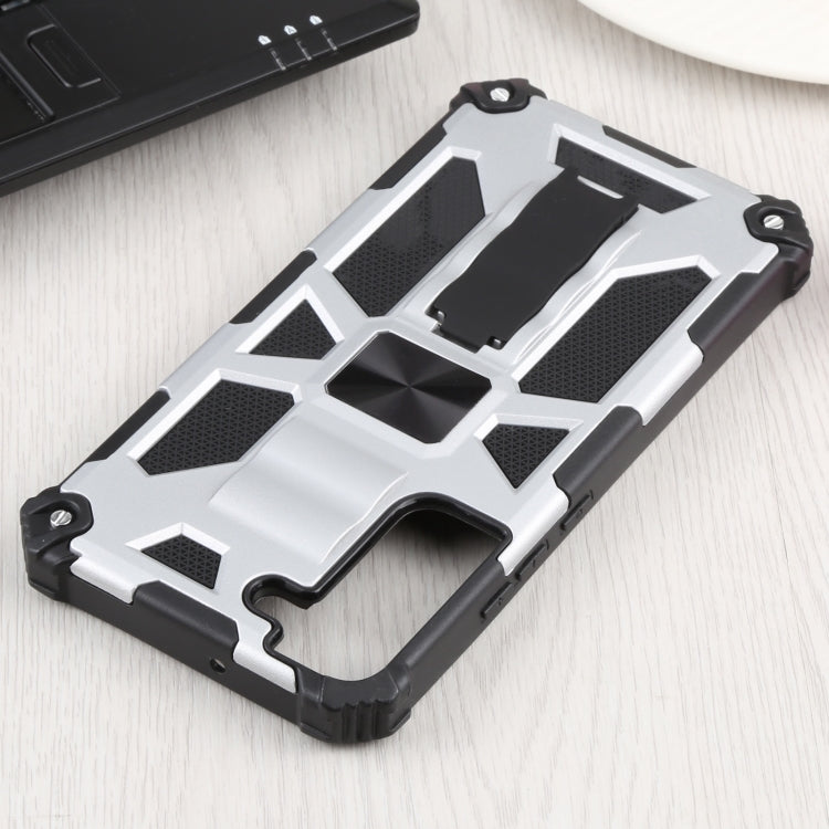 For Samsung Galaxy S22+ 5G Shockproof TPU + PC Magnetic Protective Phone Case with Holder