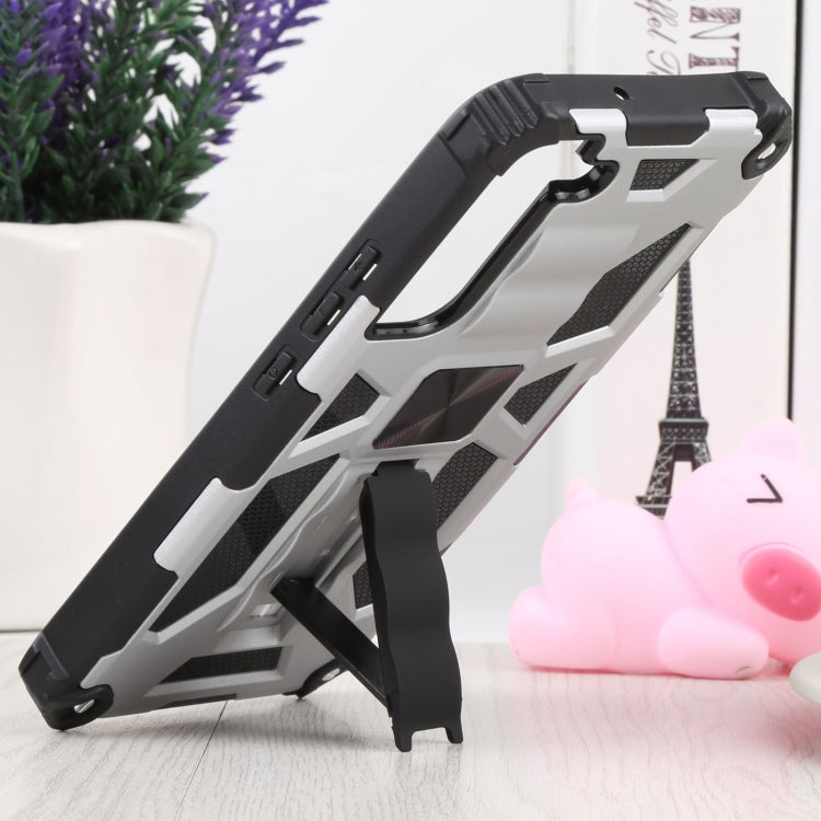 For Samsung Galaxy S22+ 5G Shockproof TPU + PC Magnetic Protective Phone Case with Holder