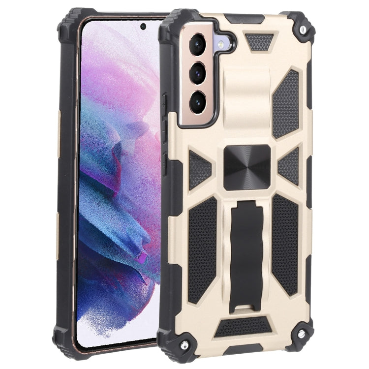 For Samsung Galaxy S22+ 5G Shockproof TPU + PC Magnetic Protective Phone Case with Holder