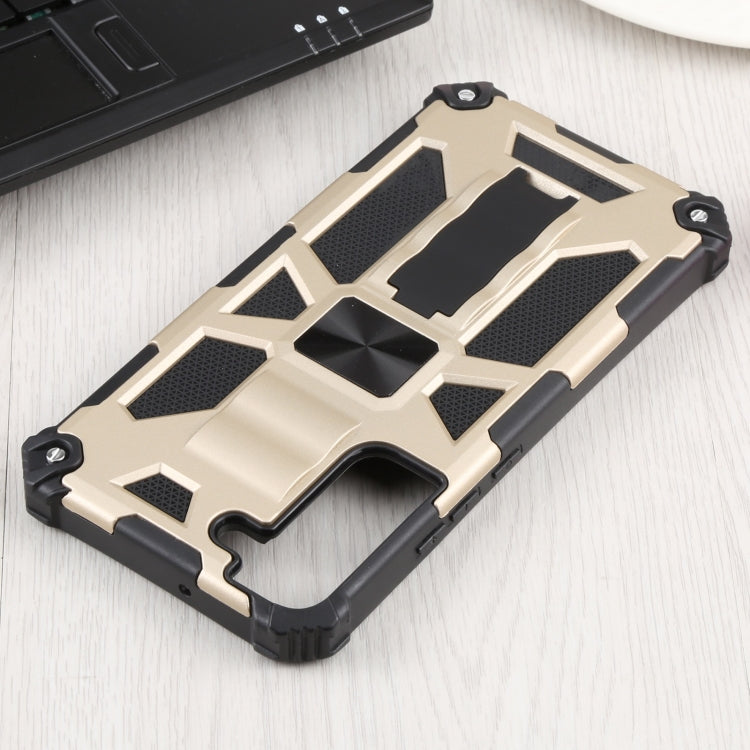 For Samsung Galaxy S22+ 5G Shockproof TPU + PC Magnetic Protective Phone Case with Holder
