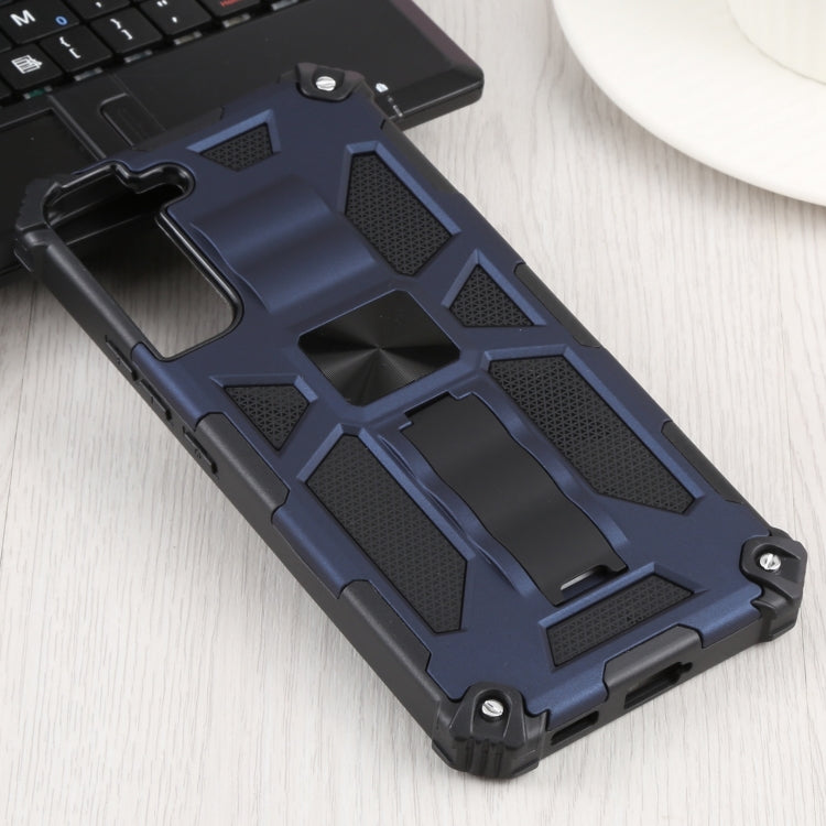 For Samsung Galaxy S22+ 5G Shockproof TPU + PC Magnetic Protective Phone Case with Holder