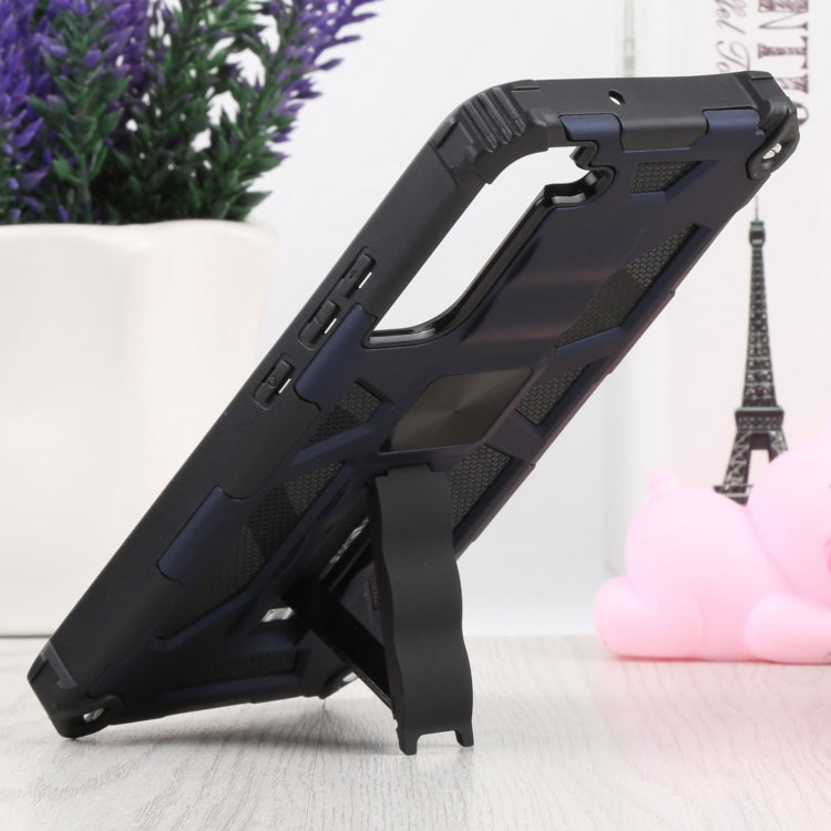 For Samsung Galaxy S22+ 5G Shockproof TPU + PC Magnetic Protective Phone Case with Holder