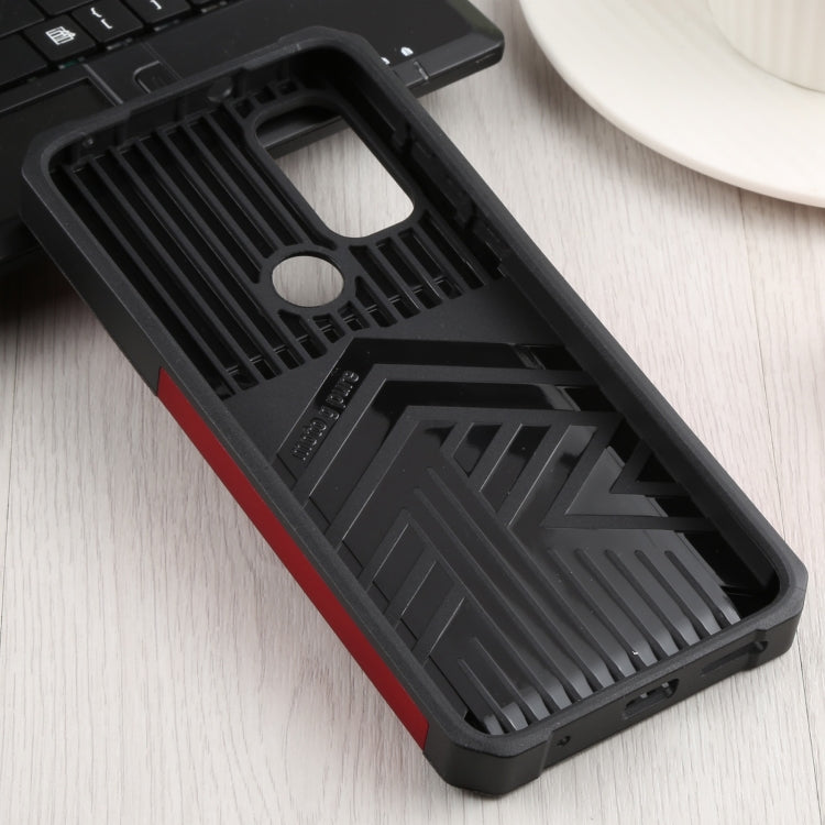 For Motorola Moto G Pure Sliding Camera Cover Design PC + TPU Shockproof Phone Case with Ring Holder & Card Slot