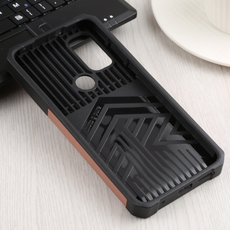 For Motorola Moto G Pure Sliding Camera Cover Design PC + TPU Shockproof Phone Case with Ring Holder & Card Slot