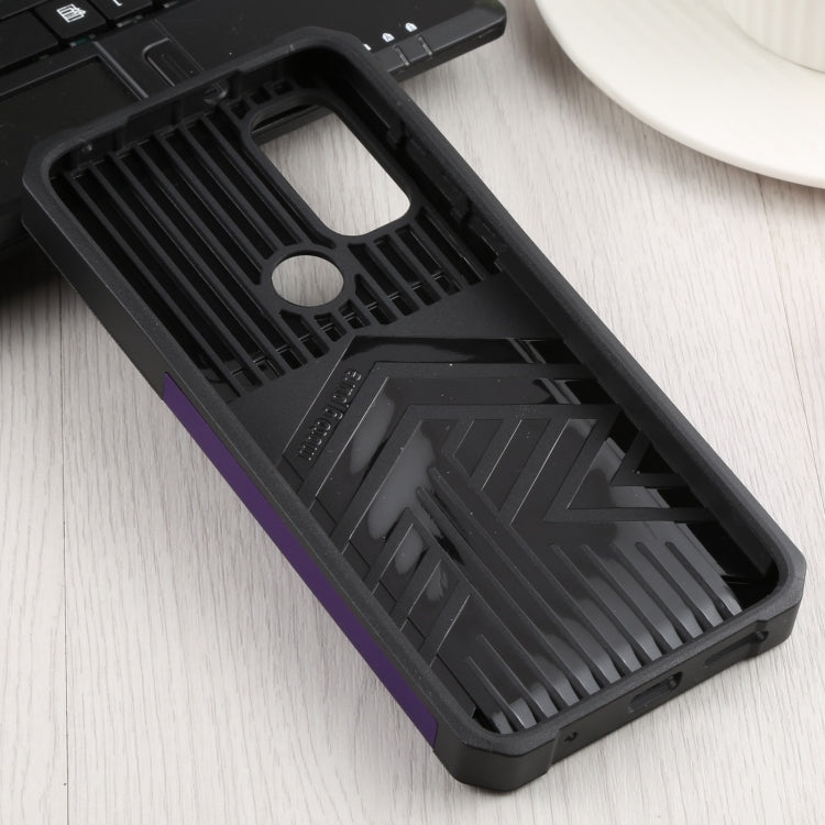 For Motorola Moto G Pure Sliding Camera Cover Design PC + TPU Shockproof Phone Case with Ring Holder & Card Slot