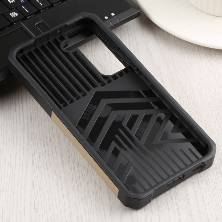 For Samsung Galaxy S22 5G Sliding Camera Cover Design PC + TPU Shockproof Phone Case with Ring Holder & Card Slot