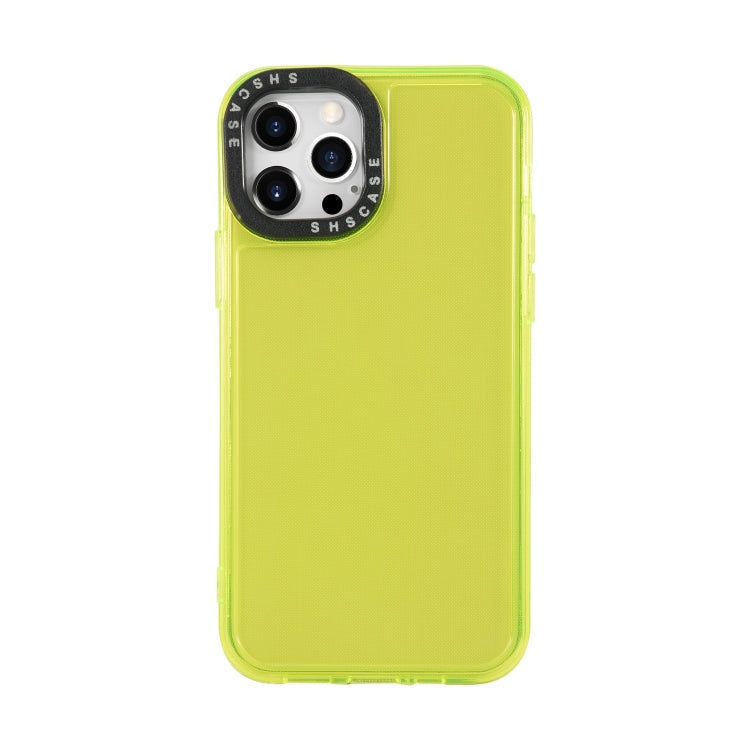 For iPhone 13 mini Black Lens Frame Transparent TPU Phone Case