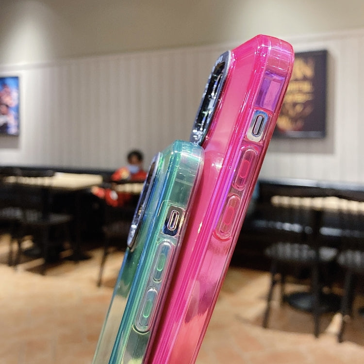 For iPhone 13 mini Black Lens Frame Transparent TPU Phone Case