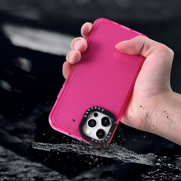 For iPhone 13 Black Lens Frame Transparent TPU Phone Case