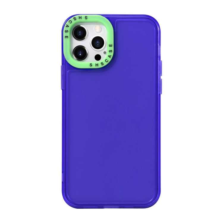 For iPhone 13 mini Color Contrast Lens Frame Transparent TPU Phone Case