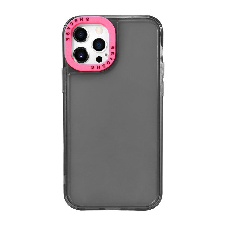 For iPhone 13 mini Color Contrast Lens Frame Transparent TPU Phone Case