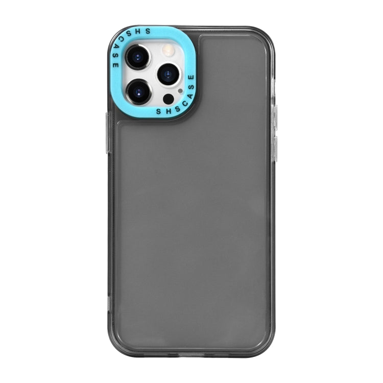 For iPhone 13 mini Color Contrast Lens Frame Transparent TPU Phone Case