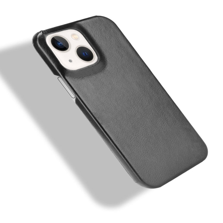 For iPhone 13 Litchi Leather PC Phone Case