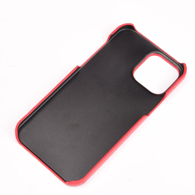 For iPhone 13 Litchi Leather PC Phone Case