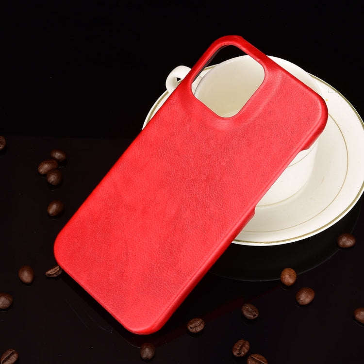 For iPhone 13 Pro Litchi Leather PC Phone Case