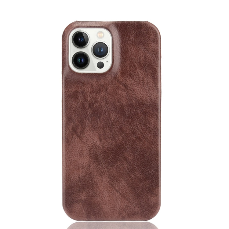 For iPhone 13 Pro Litchi Leather PC Phone Case