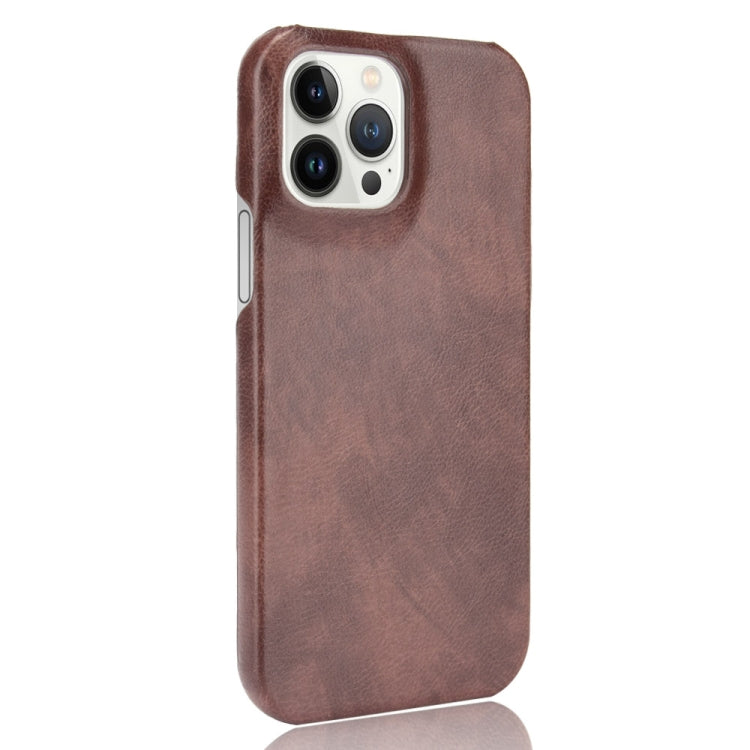 For iPhone 13 Pro Max Litchi Leather PC Phone Case