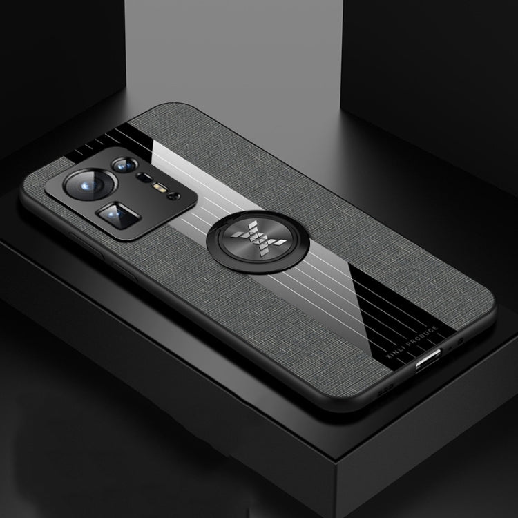 For Xiaomi Mi Mix 4 XINLI Stitching Cloth Texture TPU Phone Case with Ring Holder