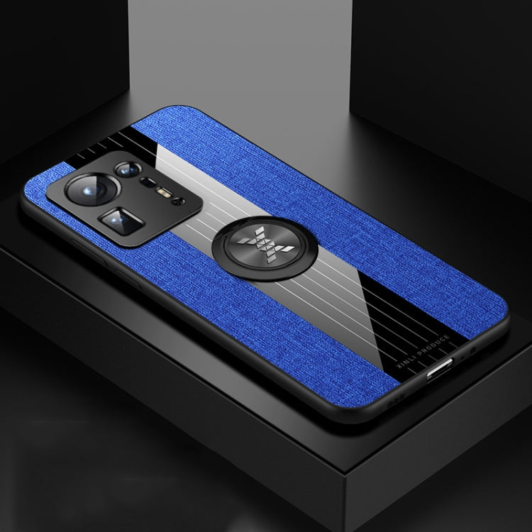 For Xiaomi Mi Mix 4 XINLI Stitching Cloth Texture TPU Phone Case with Ring Holder