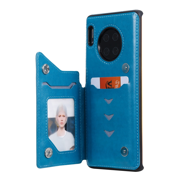 For Huawei Mate30 Pro Cat Tree Embossing Pattern Shockproof Protective Case with Card Slots & Photo Frame