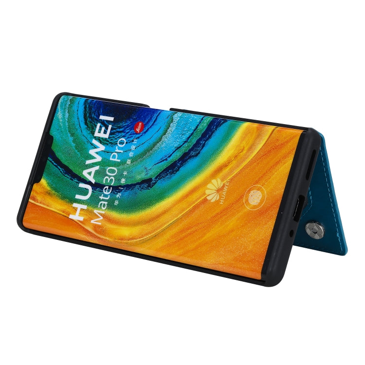 For Huawei Mate30 Pro Cat Tree Embossing Pattern Shockproof Protective Case with Card Slots & Photo Frame