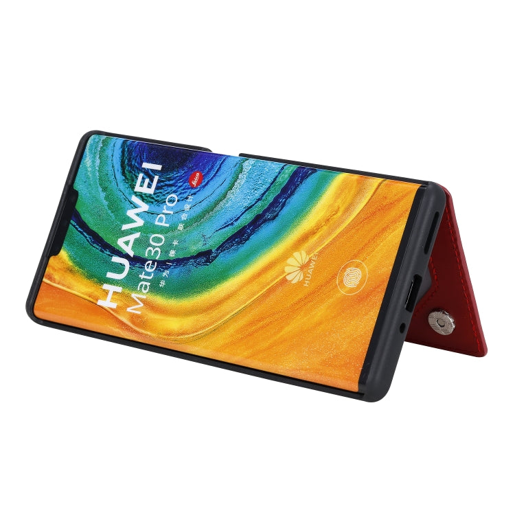 For Huawei Mate30 Pro Cat Tree Embossing Pattern Shockproof Protective Case with Card Slots & Photo Frame