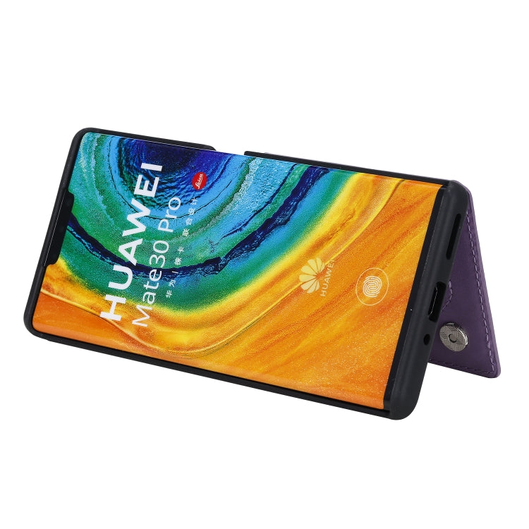 For Huawei Mate30 Pro Cat Tree Embossing Pattern Shockproof Protective Case with Card Slots & Photo Frame