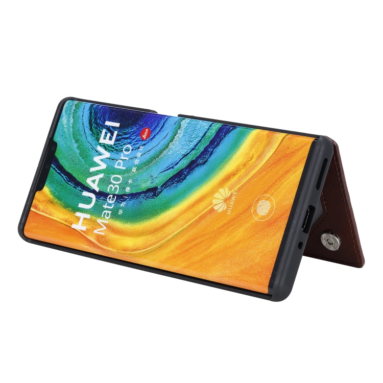 For Huawei Mate30 Pro Cat Tree Embossing Pattern Shockproof Protective Case with Card Slots & Photo Frame