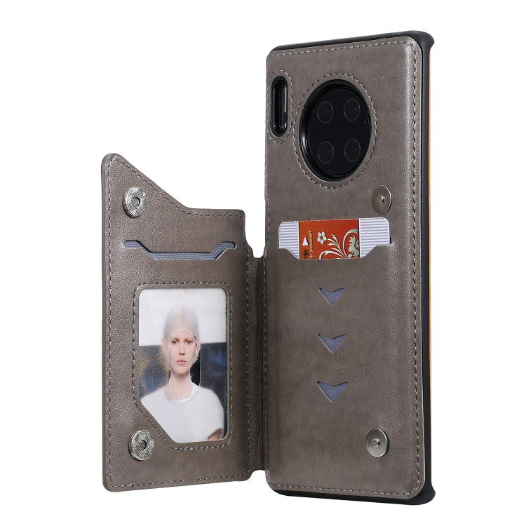 For Huawei Mate30 Pro Cat Tree Embossing Pattern Shockproof Protective Case with Card Slots & Photo Frame