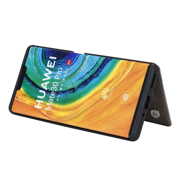 For Huawei Mate30 Pro Cat Tree Embossing Pattern Shockproof Protective Case with Card Slots & Photo Frame