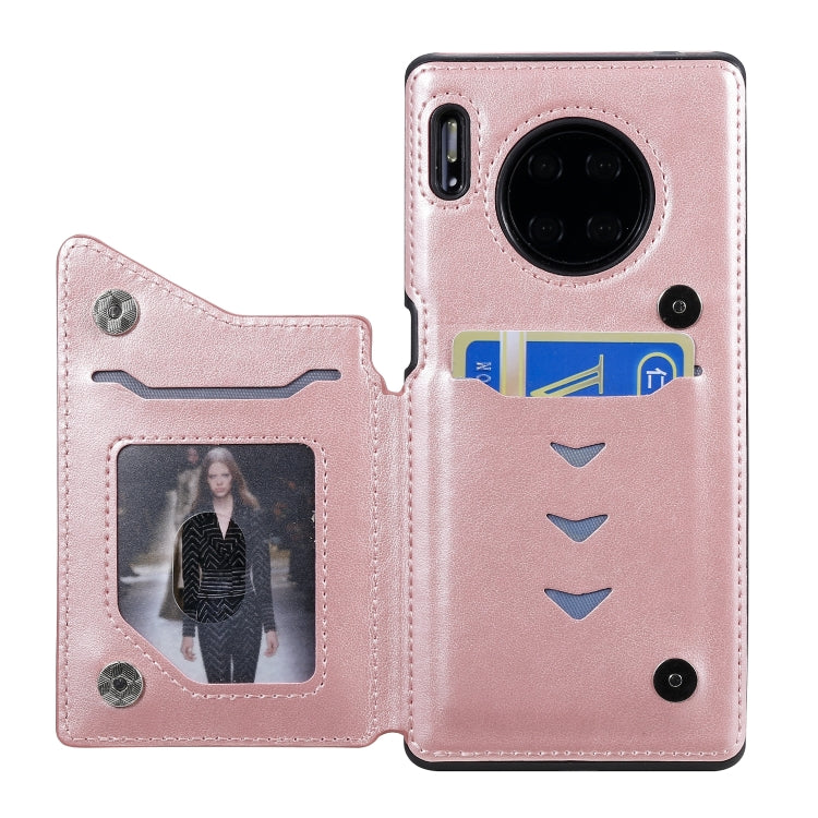 For Huawei Mate30 Pro Cat Tree Embossing Pattern Shockproof Protective Case with Card Slots & Photo Frame