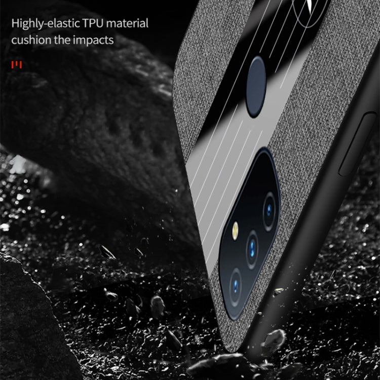 For OnePlus Nord N100 XINLI Stitching Cloth Texture TPU Phone Case with Ring Holder