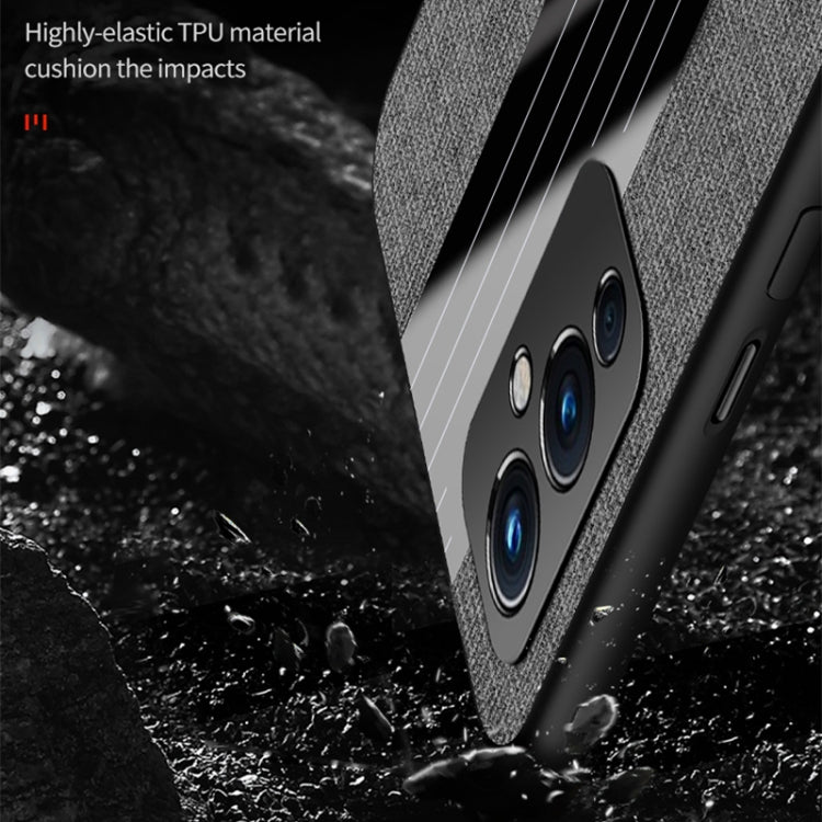 For OnePlus 9 XINLI Stitching Cloth Texture TPU Phone Case with Ring Holder