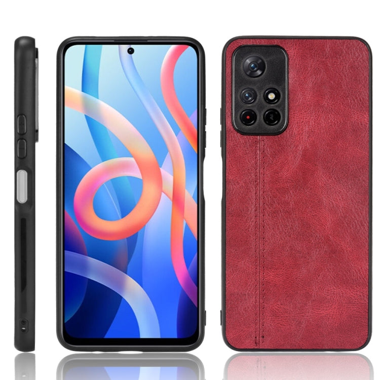 For Xiaomi Redmi Note 11 5G Sewing Cow Pattern Skin Phone Case