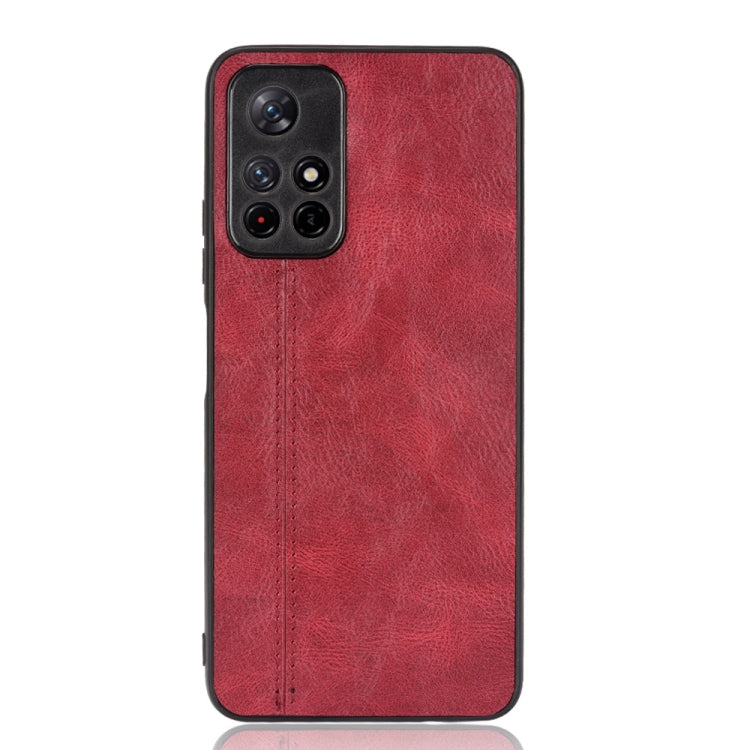 For Xiaomi Redmi Note 11 5G Sewing Cow Pattern Skin Phone Case