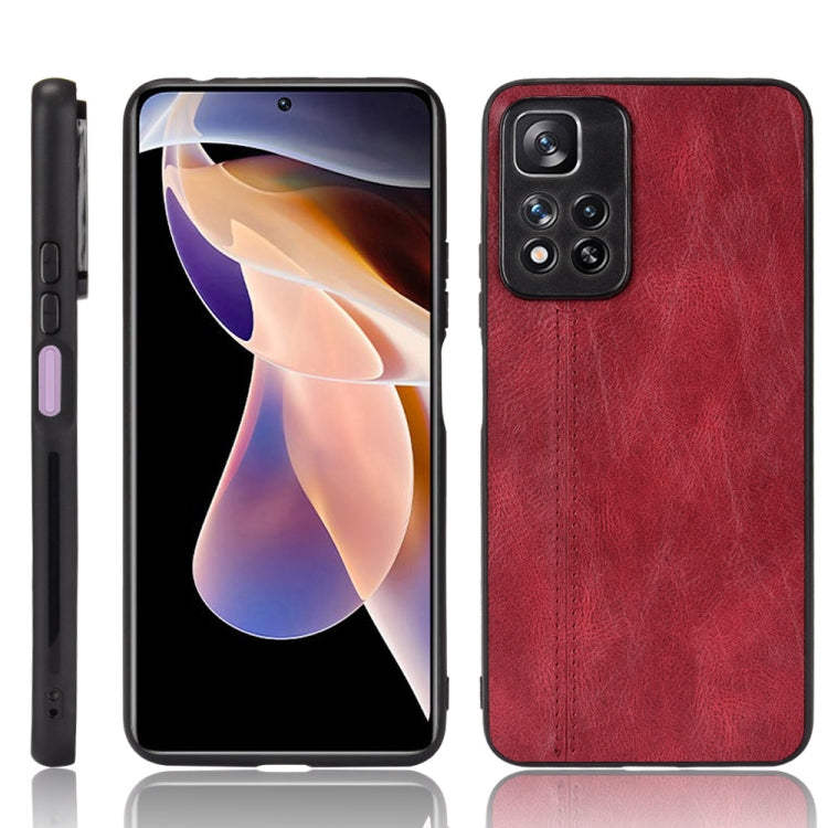 For Xiaomi Redmi Note 11 Pro Sewing Cow Pattern Skin Phone Case