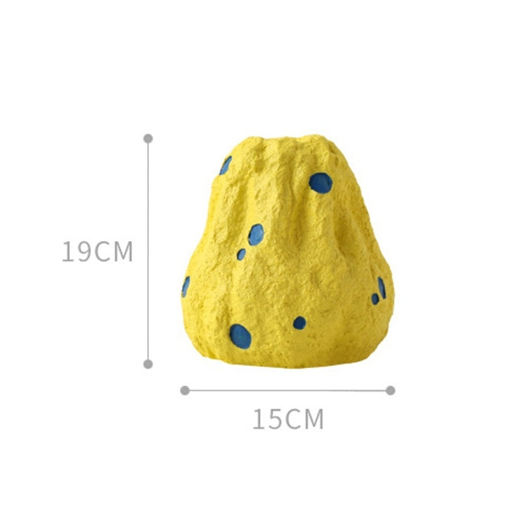 Cute Fruit Plant Shape Creative Nordic Style Resin Frosted Vase, Style:Mustard Yellow Pumpkin