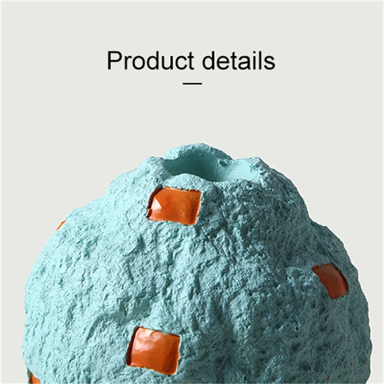 Cute Fruit Plant Shape Creative Nordic Style Resin Frosted Vase, Style:Mustard Yellow Pumpkin