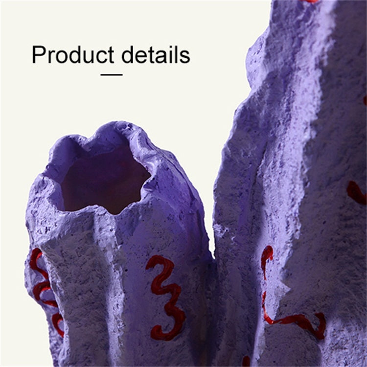 Cute Fruit Plant Shape Creative Nordic Style Resin Frosted Vase, Style:Purple Cactus