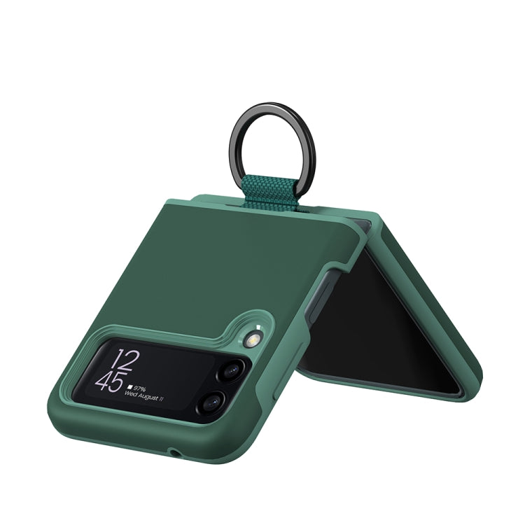 For Samsung Galaxy Z Flip3 5G 2 in 1 Skin Feel PC Phone Case with Ring Holder