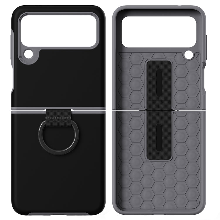 For Samsung Galaxy Z Flip3 5G 2 in 1 Skin Feel PC Phone Case with Ring Holder